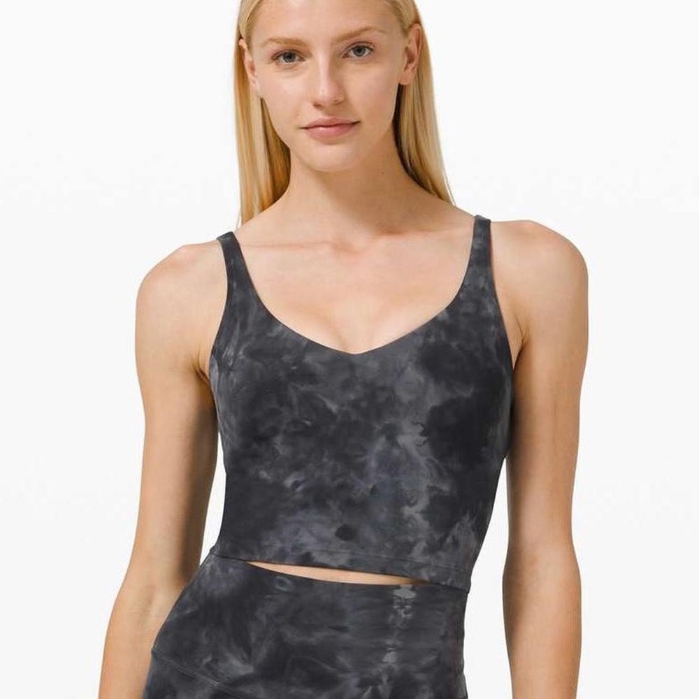 lululemon athletica Gray Tie-Dye Tank Top